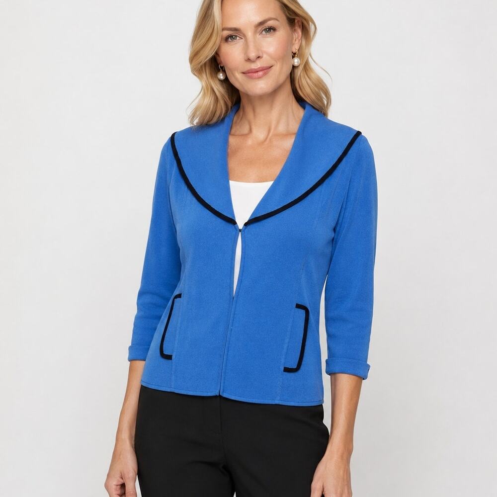 Exclusively MISOOK cardigan Jacket Blue Acrylic Size XS